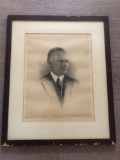 1916 Signed Calvin Coolage Etching Proof - Franklin Mead