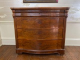 1850's Bow Front Burled Chest