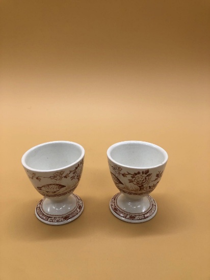Vitrified Egg Cups - set of 2