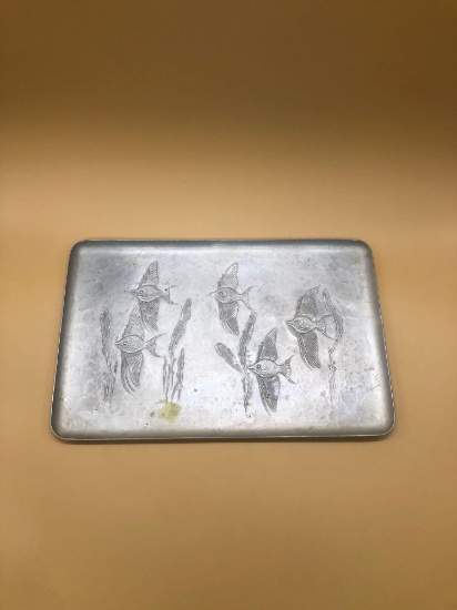 Everlast Pewter Tray with Fish