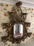 Wooden Gold Gild Mirror, Damaged