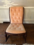1880's Upholstered Rocking Chair Peach Color