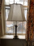 Brass W/ Glass Gas Converted Lamp