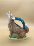 Andrea West Italian Hand Painted Fox pitcher