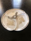 Evanston Three Section Peacock Plate