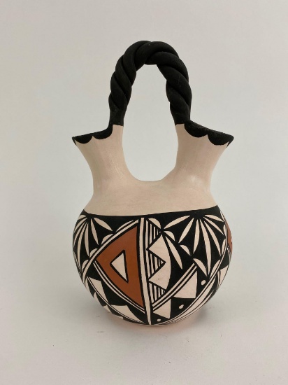 Acoma Pueblo Wedding Vase Signed by Louis, Nadine Mansfield