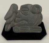 Carved Slate Bird Jaguar from Belize