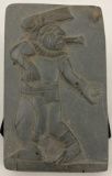 Carved Slate of Mayan God Tezcatlipoca - Smoke & Mirrors