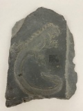Slate Carving of Iguana Mayan Symbol of Fertility