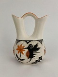 Hummingbird Wadding Vase from Acoma Pueblo signed by M. Patricio
