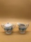 Pickard Forest Creamer and Sugar Vessel Set