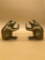 Bronze Frog Book Ends