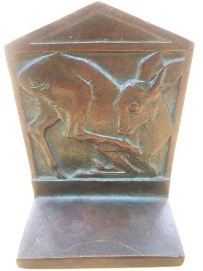 Gorham Fawn Book Ends