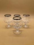 Crystal Brandy Sniffers set of 4