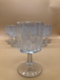Grape Panel Water Goblets Set of 13