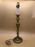 Brass Candle Stick Converted Lamp 2 of 2