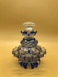 Blue And Crystal Perfume Bottle