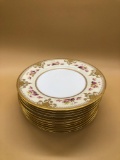 Spode Gold Gilt Dinner Plates Set of 12