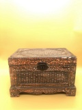 Wooden Weave Box w/ Felt Inside