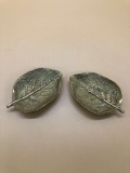 Pair Brass Episcia Ring Dish?s