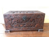 Carved Asian Large Wood Chest