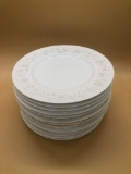 Set of WedgeWood Embossed Queensware Dinner Plates