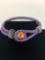 Purple Leather Braided Clemson Pawprint Bracelet