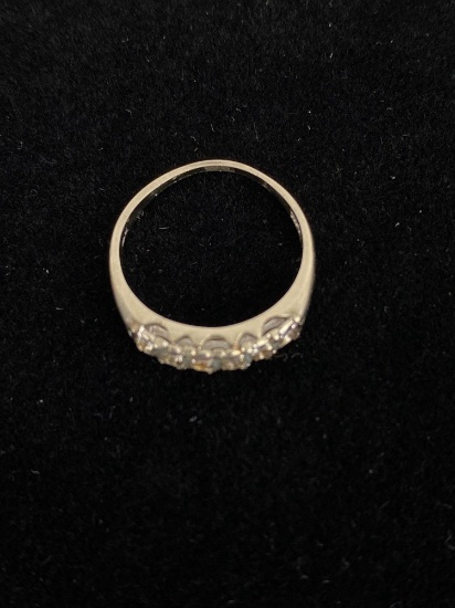 Antique 14k White Gold Blank Anniversary Ring
