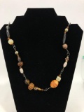 Wooden Beads and Rock Beaded Necklace