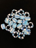 Blue and White Beads