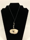 Rock Pendant and Beads Necklace