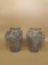 Pair GrapeVine Glass Vases