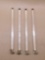 Glass Salt Spoons Set of 4