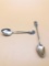 B & F co. Sterling Silver Spoons w/ Enameling Lot of 2