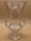 Tiffin Glass Trumpet Vase w/ Handles