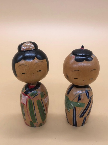 Asian Bobblehead Dolls Lot of 2