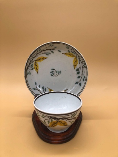 Italian "Leaf" Cup and Bowl Set