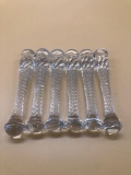 Set of 6 Crystal Glass Muddlers