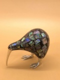 NEW ZEALAND WHAKATURI ABALONE INLAY BIRD