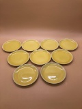 Vintage Winfield Pasadena Yellow Butter Plates Set of 9