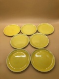 Vintage Winfield Pasadena Yellow Plates Set of 7
