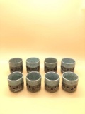 Japanese Pottery Cups Set of 8