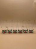 Green Red Olive HighBall Glasses Set of 6