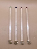 Glass Salt Spoons Set of 4