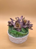 Italian Meiselmen Porcelain Flower Box