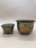 Indian Brass Bowls/planters Lot of 2