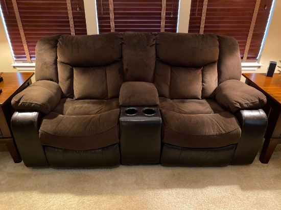 Theater Style Recliner Love Seat