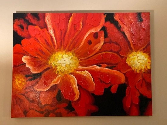 Floral painting acrylic on canvas