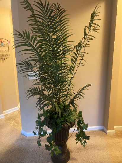 Large faux potted plant