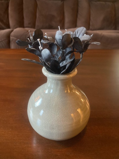 Small vase with faux plant